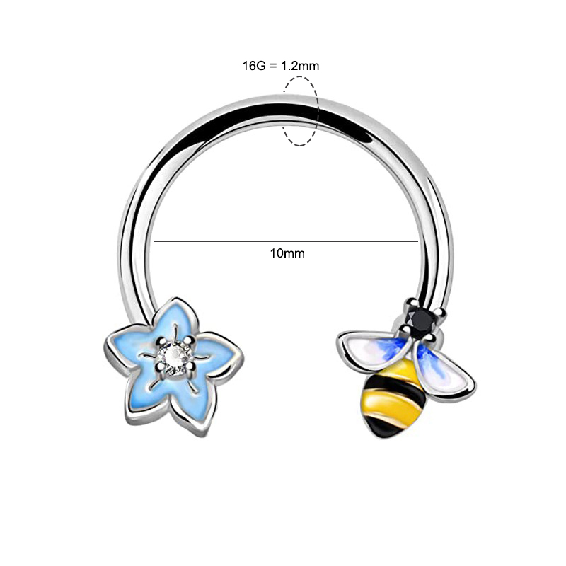 Anneau de septum 16G, bijoux d - Body Jewelry Surgical Steel avis et prix